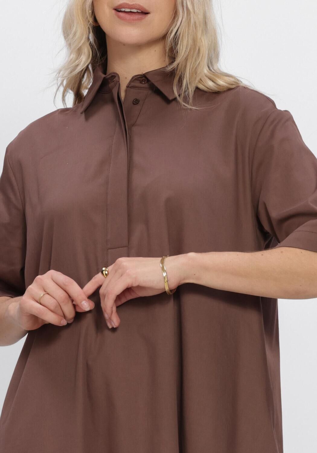 Est'seven Dames Jurken Beyza Dress - Bruin, foto 4