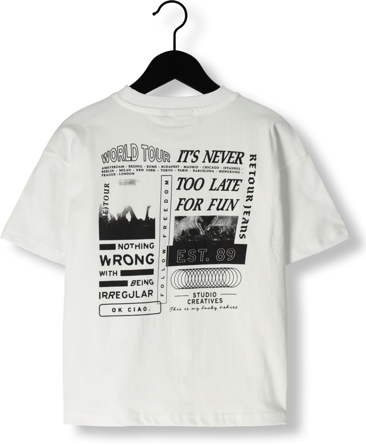 RETOUR Jongens Polo's & T-shirts Davis Wit