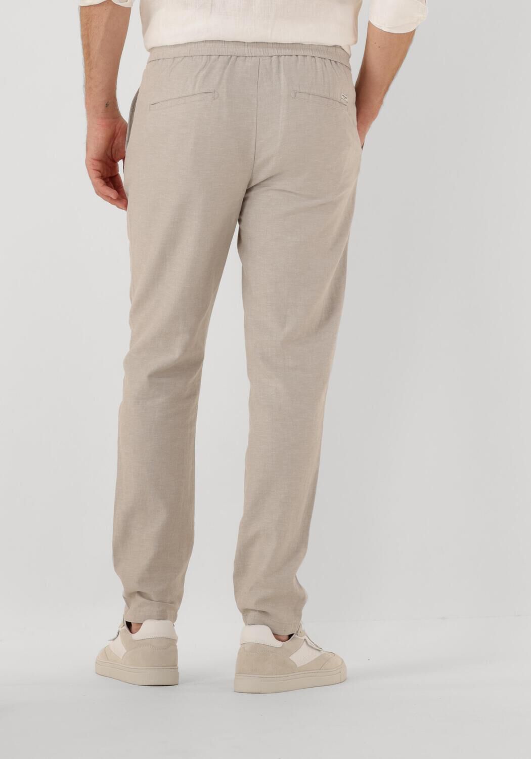 SCOTCH & SODA Heren Broeken Warren Cotton Linen Twill Jogger Beige