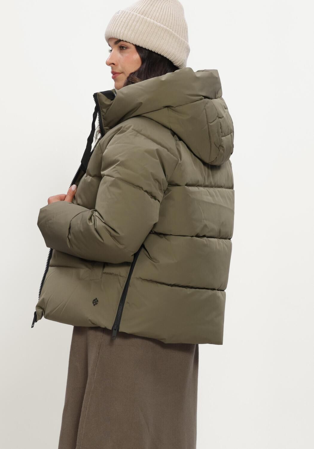 Khaki MSCH COPENHAGEN Gewatteerde jas MSCHPAVINARIA SHORT JACKET - large