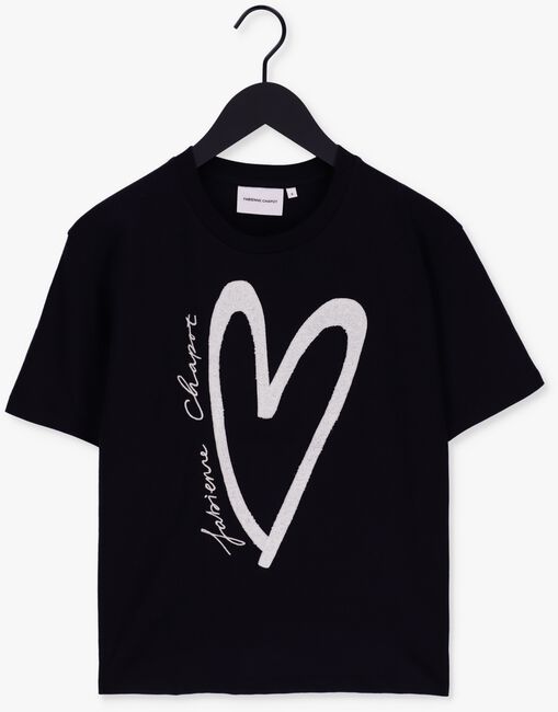 Zwarte FABIENNE CHAPOT T-shirt BERNARD HEART T-SHIRT - large