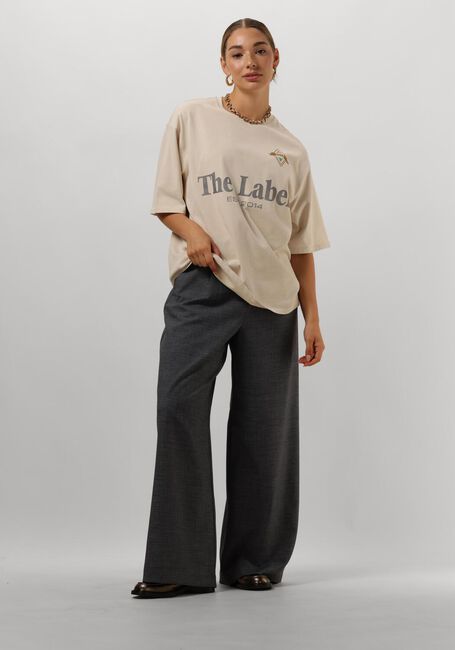 Beige ALIX THE LABEL T-shirt LADIES KNITTED THEL LABEL T-SHIRT - large