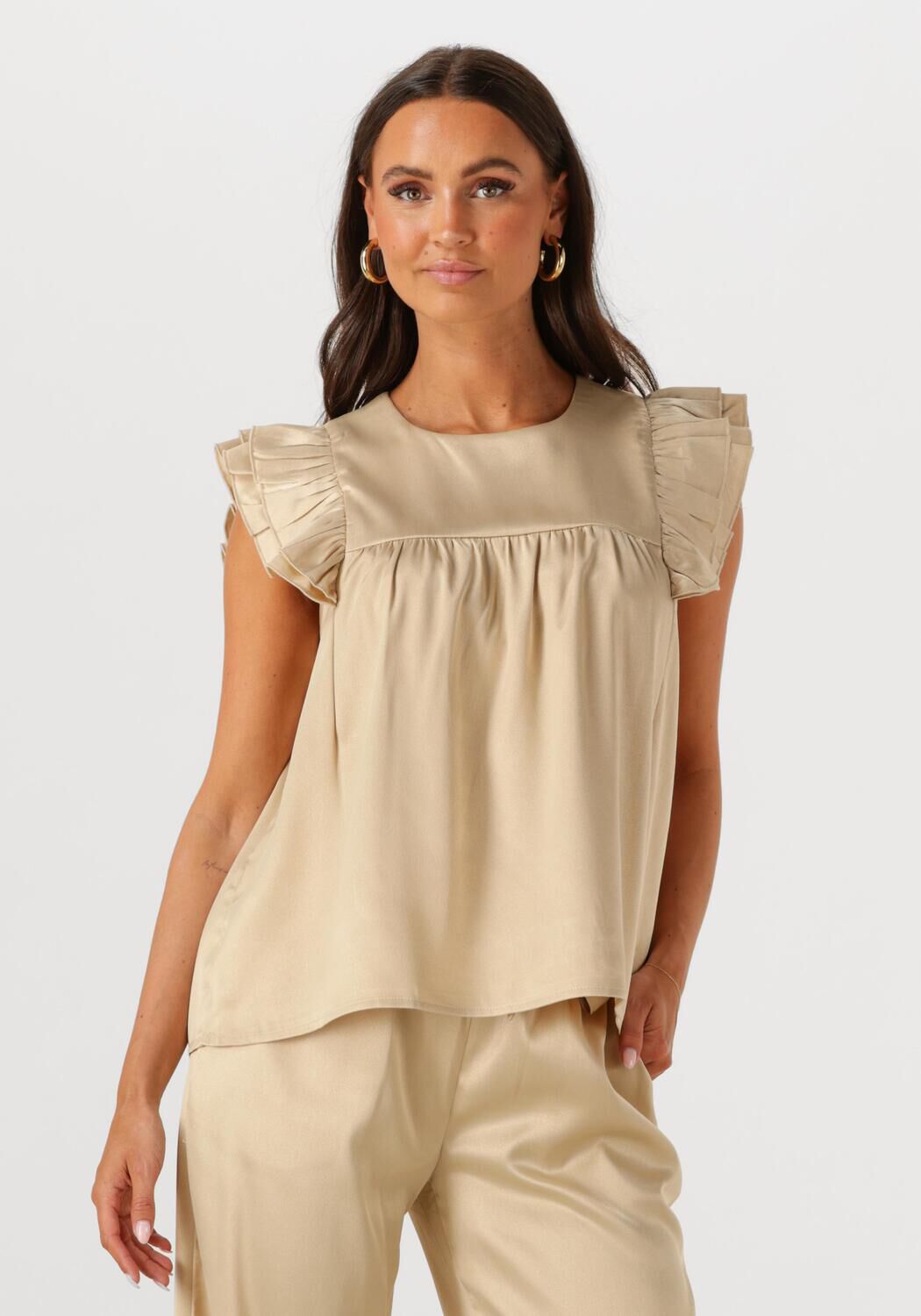 STUDIO AMAYA Dames Tops & T-shirts Lea Beige