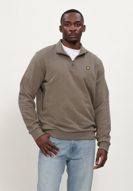 Groene LYLE & SCOTT Trui LOOPBACK QUARTER ZIP SWEAT - large