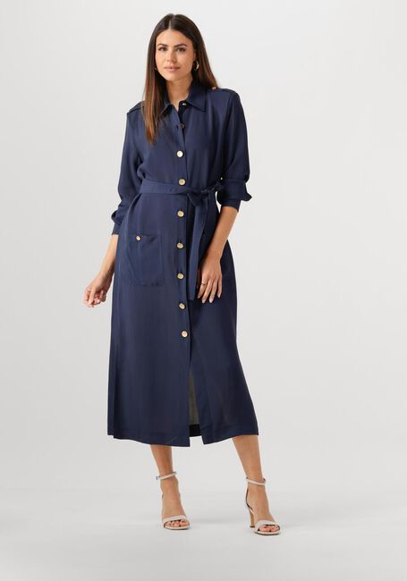 Donkerblauwe ACCESS Midi jurk 53-3328-667 - large