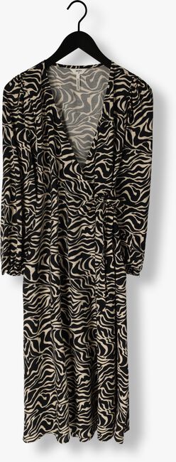 Zwarte OBJECT Midi jurk OBJLEONORA L/S WRAP MIDI DRESS - large