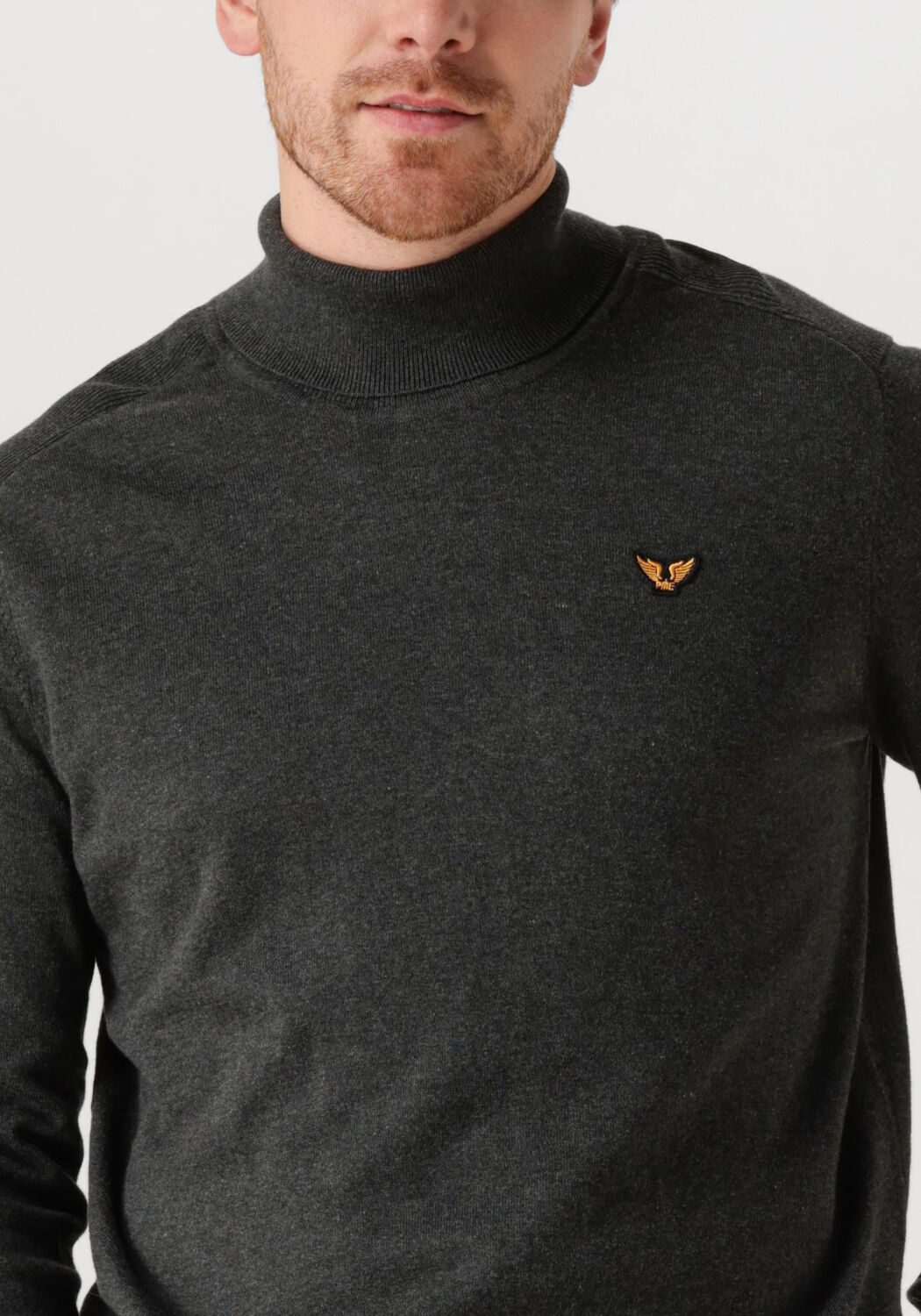 PME LEGEND Heren Truien & Vesten Turtleneck Cotton Knit Grijs