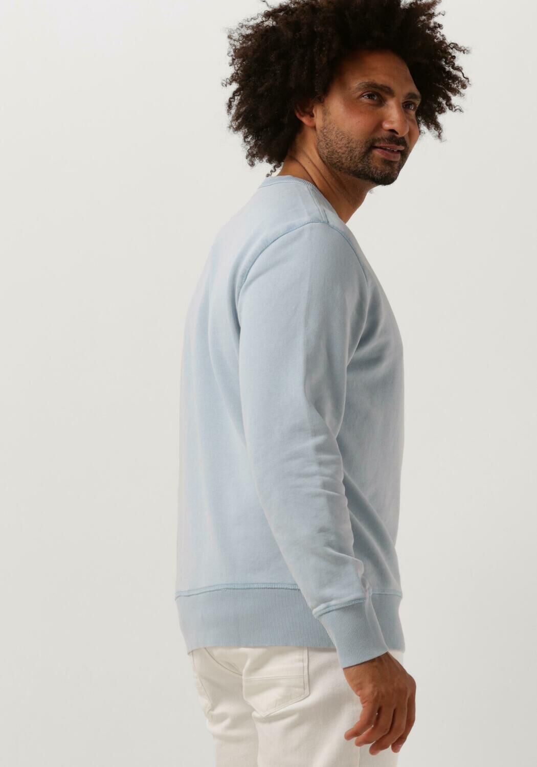 CALVIN KLEIN Heren Truien & Vesten Washed Badge Crew Neck Blauw