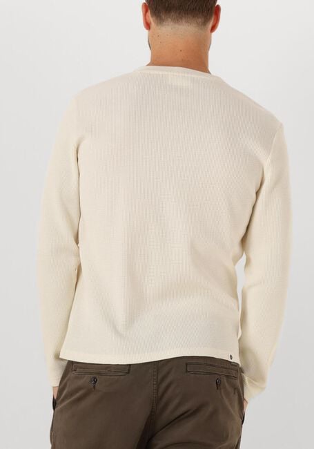 Ecru ANERKJENDT Polo / T-shirt AKKIKKI L/S WAFFLE TEE - large