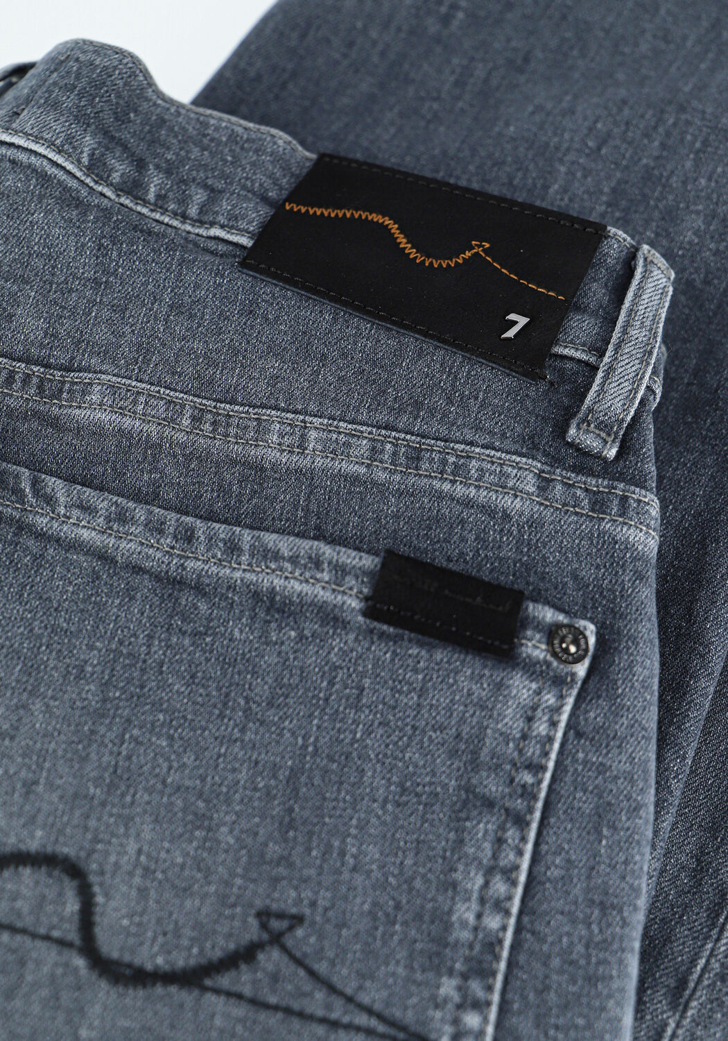 Grijze 7 FOR ALL MANKIND Slim fit jeans RONNIE SPECIAL EDITION AMERICA - large