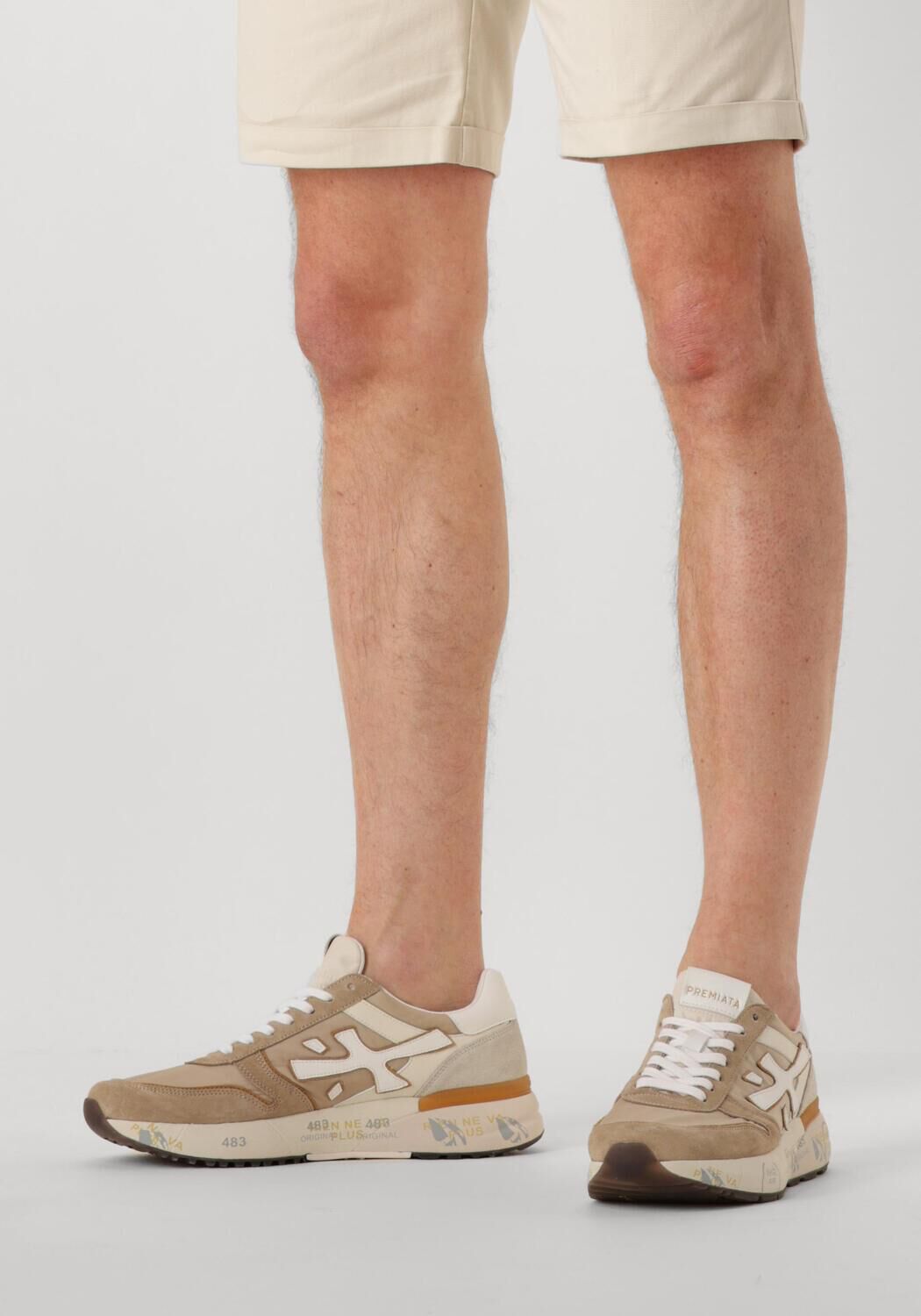 Taupe PREMIATA Lage sneakers MICK - large