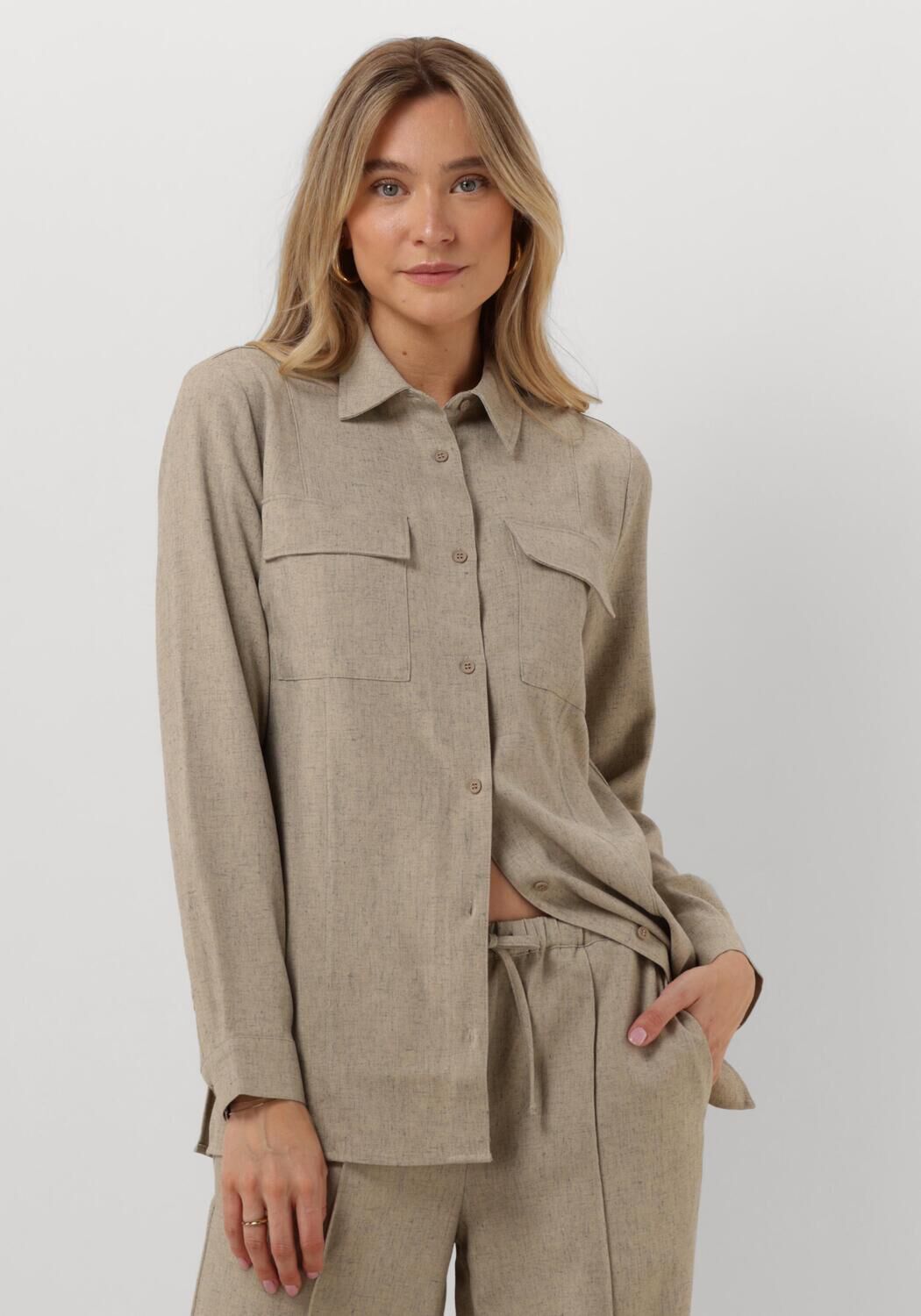 MODSTRÖM Modström Dames Blouses Kalemmd Shirt Beige
