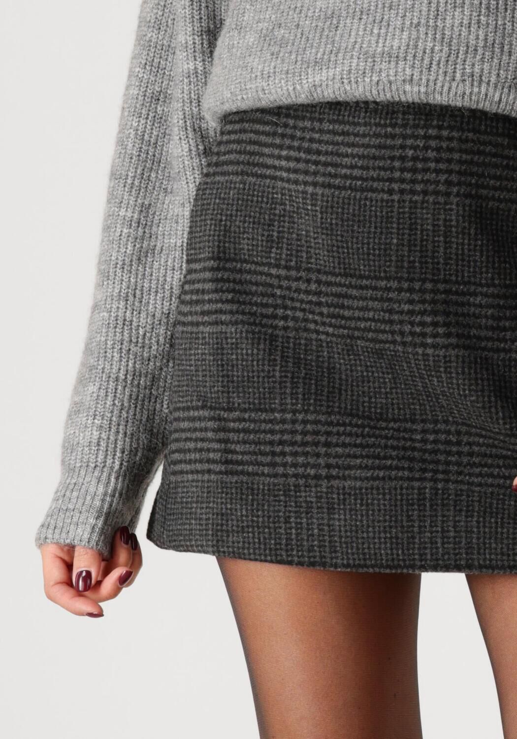 SELECTED FEMME Dames Rokken Slfbex Hw Mini Skirt Donkergrijs