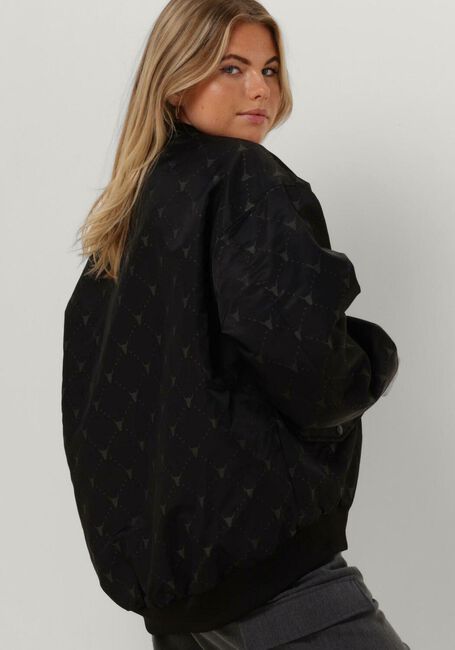 Zwarte ALIX THE LABEL Jack OVERSIZED BULL NYLON BOMBER - large