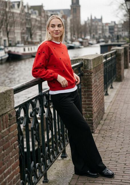 Bordeaux YDENCE Trui SWEATER HEARTS - large