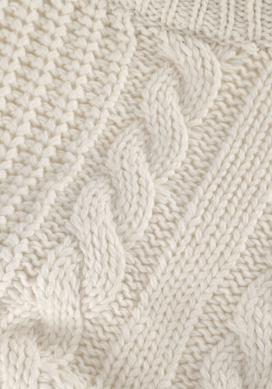 Witte ENVII Trui ENBLANCA LS CABEL KNIT 5250 - large