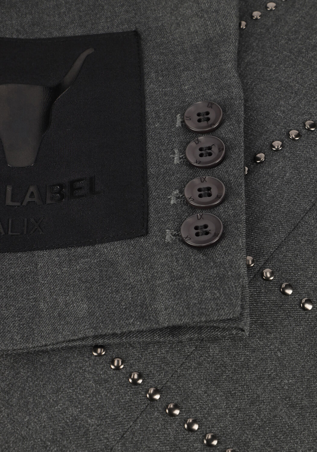 Grijze ALIX THE LABEL Blazer LADIES WOVEN CLASSY - large