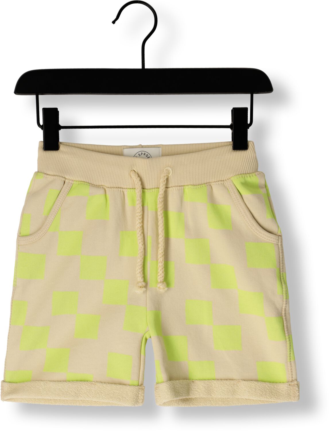 Sproet & Sprout Jongens Broeken Shorts Block Print Beige