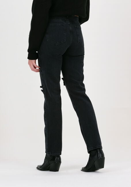 Zwarte NA-KD Straight leg jeans DESTROYED STRAIGHT DENIM - large