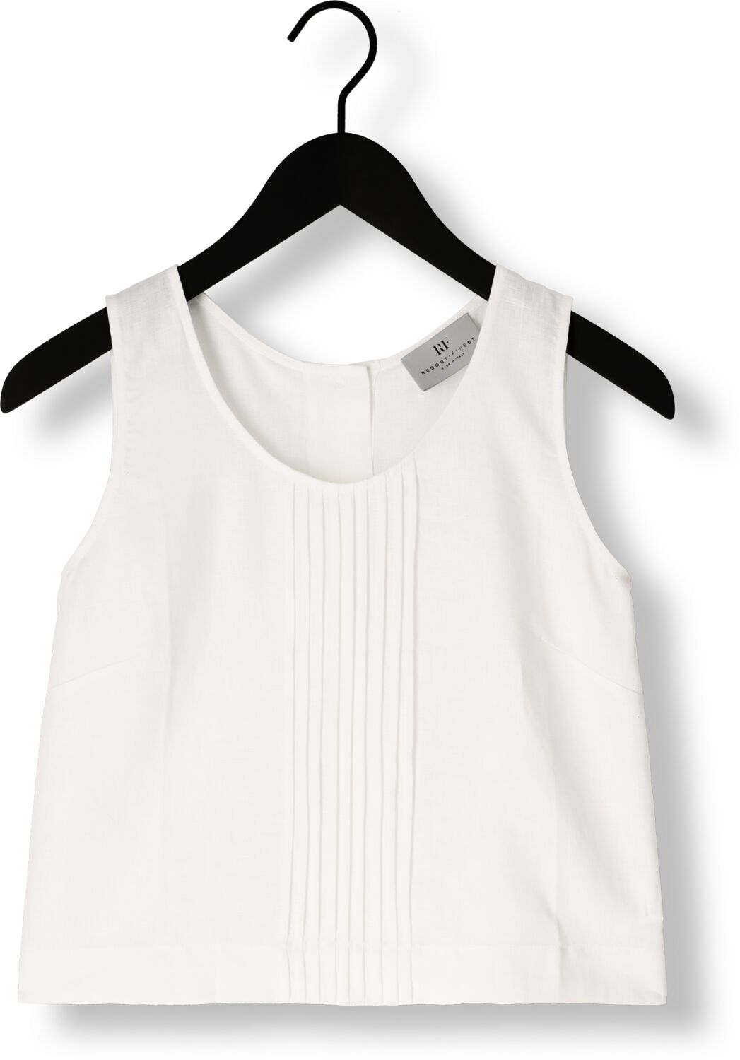 RESORT FINEST Dames Tops & T-shirts Crop Top Linen Wit