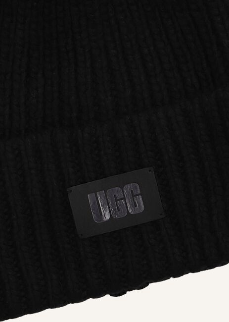 Zwarte UGG Muts CHUNKY RIB KNIT BEANIE W POM Zwarte UGG Muts CHUNKY RIB KNIT BEANIE W POM - large