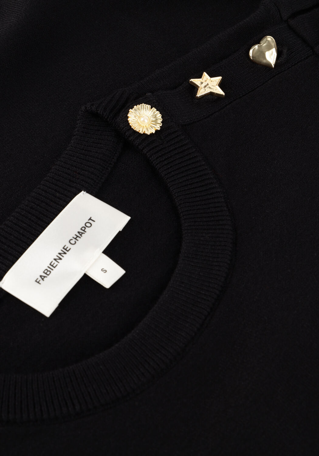 Zwarte FABIENNE CHAPOT Trui MOLLY BALLOON PULLOVER 9001 - large