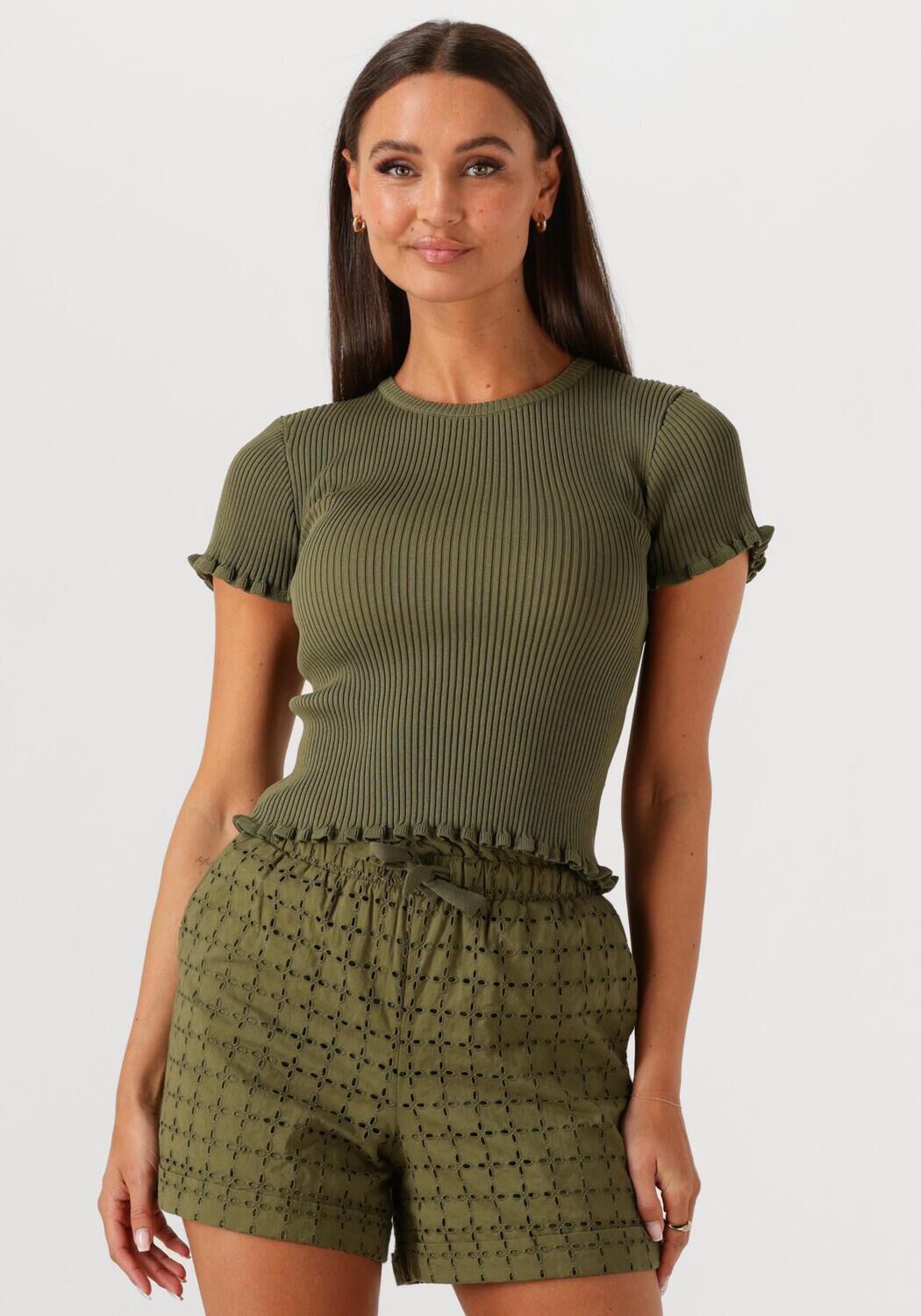 SILVIAN HEACH Dames Tops & T-shirts Gpp25034ma Olijf