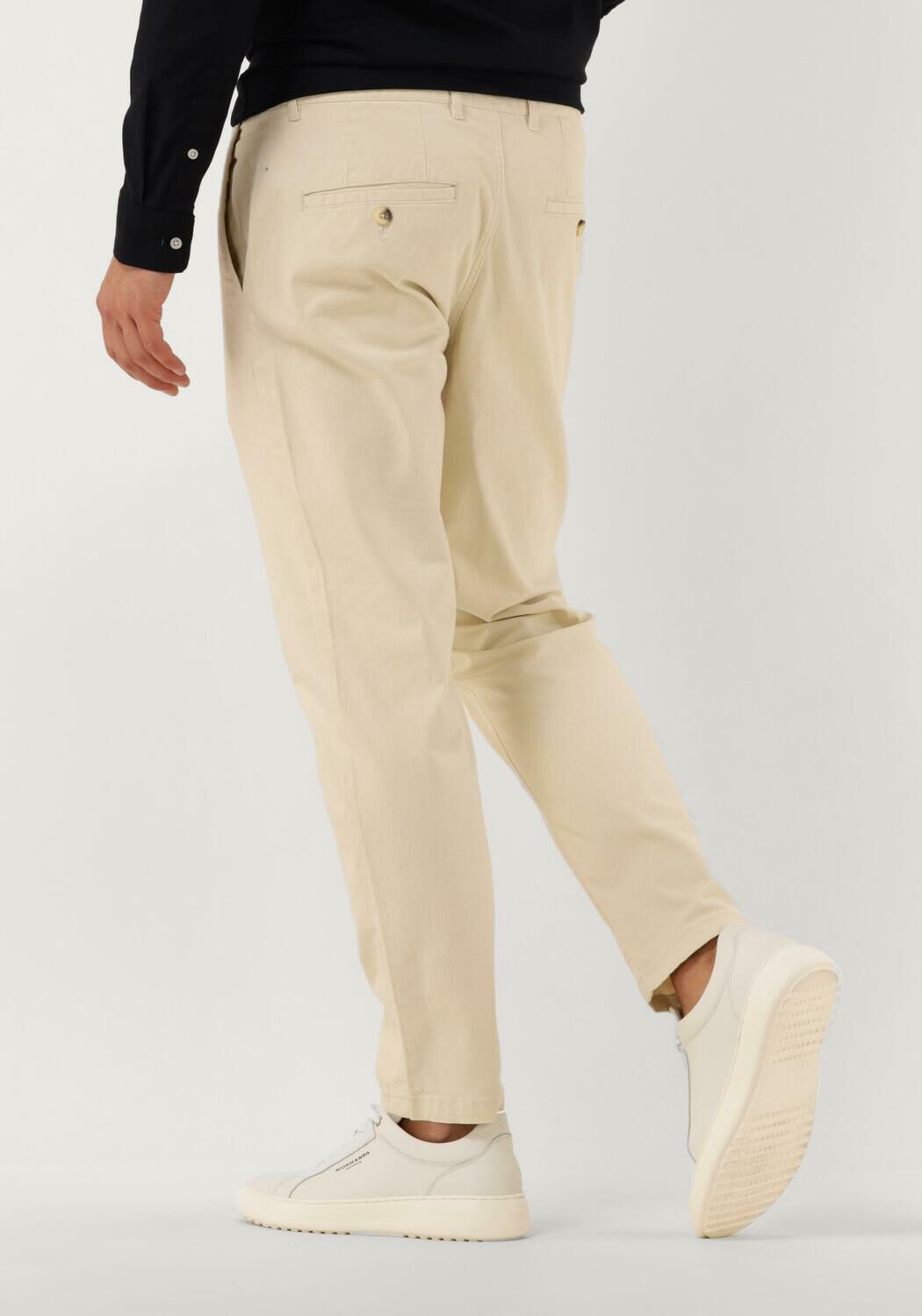 SCOTCH & SODA Heren Broeken Drift Garment-dyed Stretch Cotton Twill Chino Beige