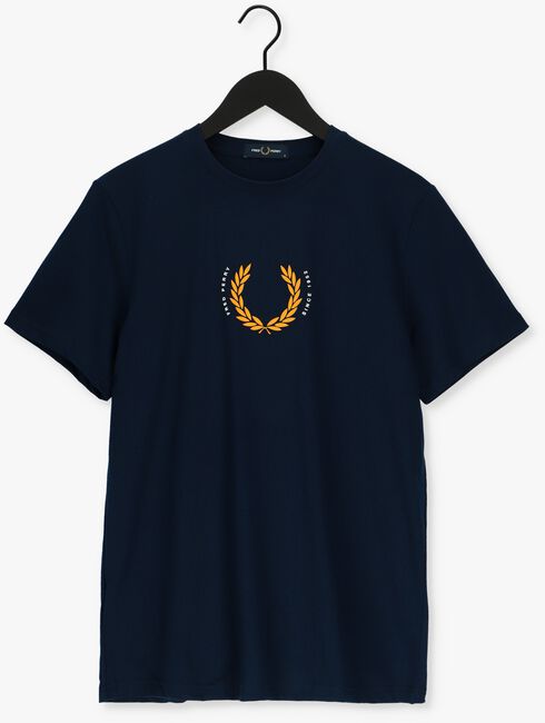 Donkerblauwe FRED PERRY T-shirt LAUREL WREATH T-SHIRT - large