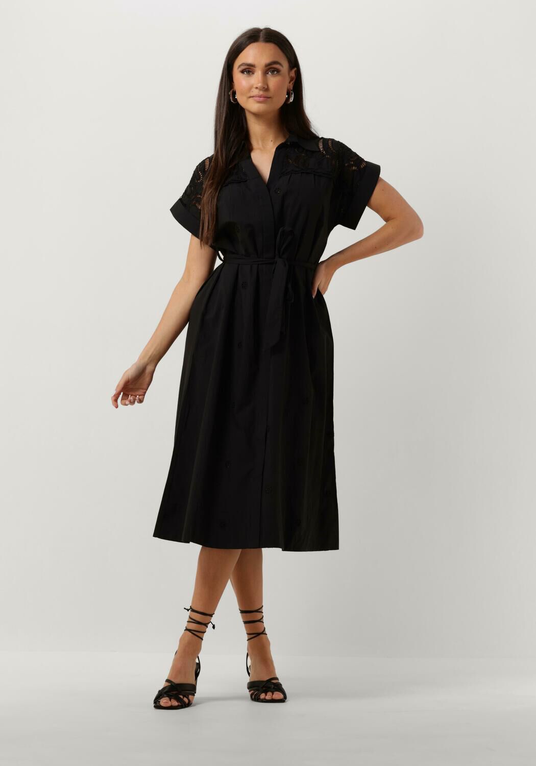Suncoo Stijlvolle Zwarte Jurk Coco Black Dames