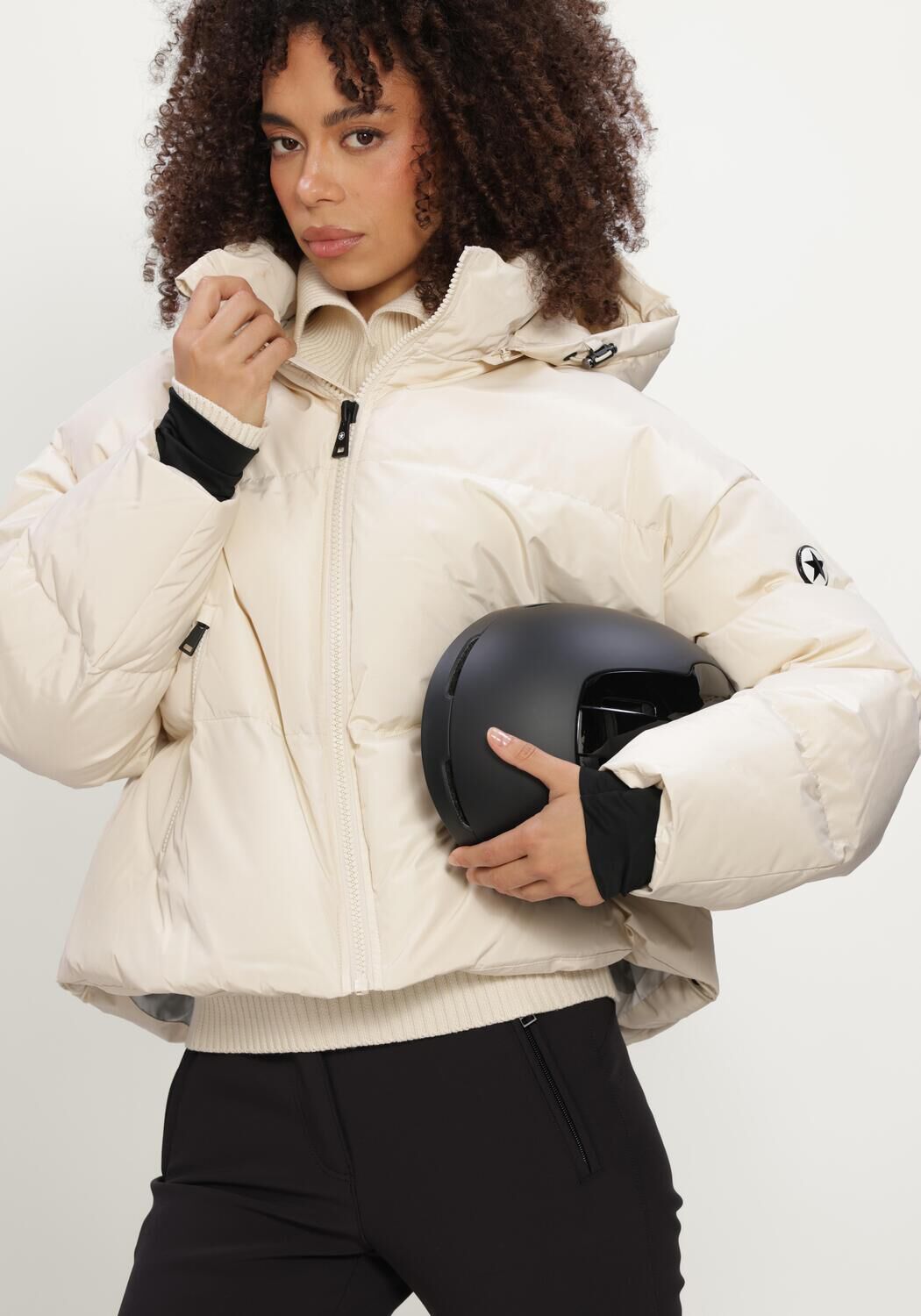 Beige AIRFORCE Ski-jassen SUN PEAKS JACKET - large