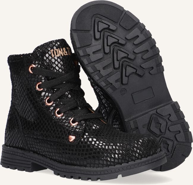 Zwarte TON & TON Veterboots HEDVIG Zwarte TON & TON Veterboots HEDVIG - large