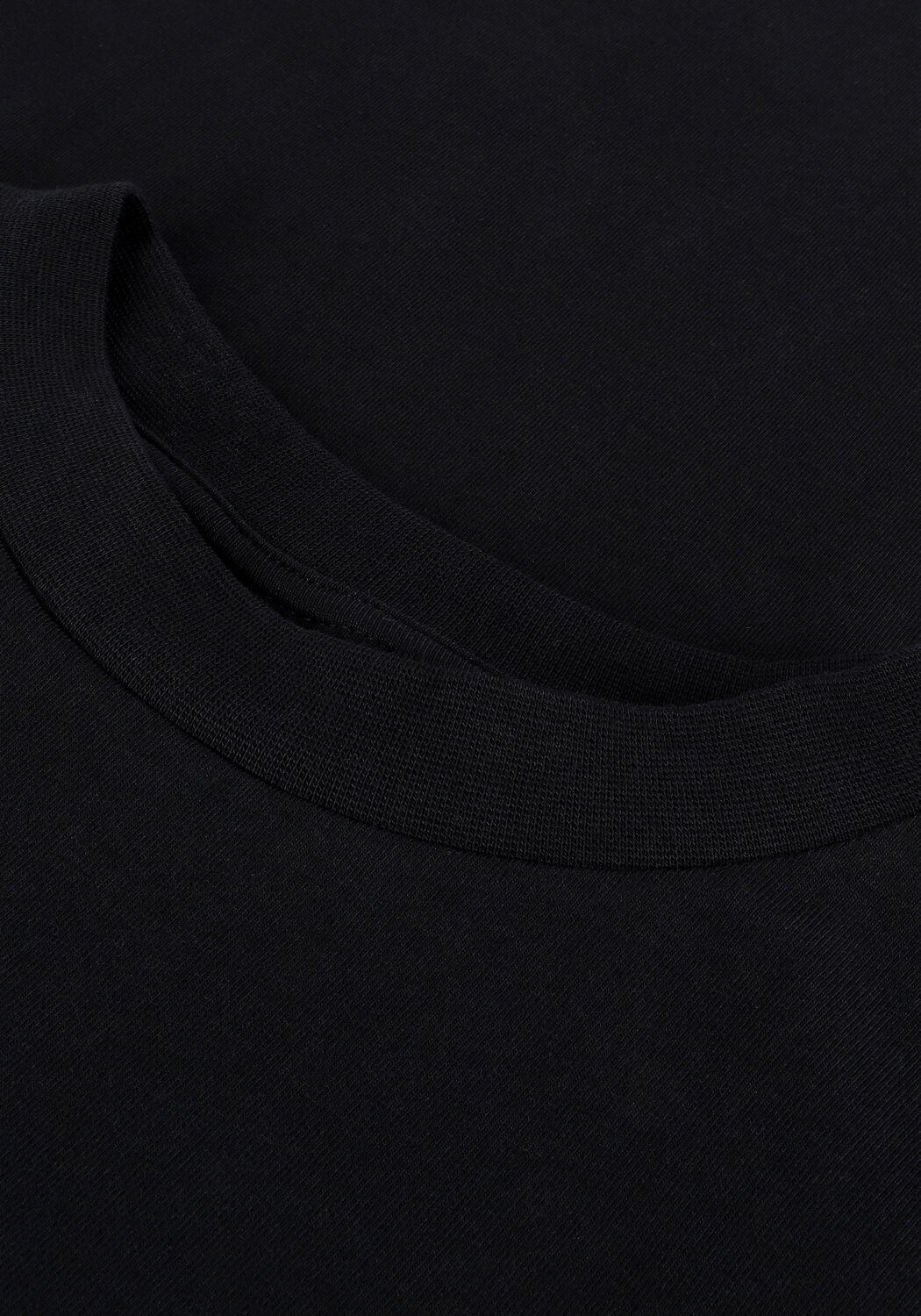 Zwarte PUREWHITE T-shirt ESSENTIAL TEE U NECK LS - large