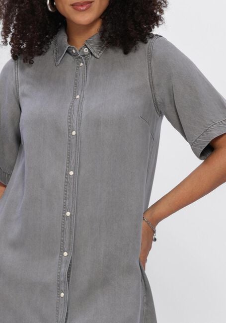 Grijze OBJECT Mini jurk OBJFRAMA 2/4 RE DENIM DRESS - large