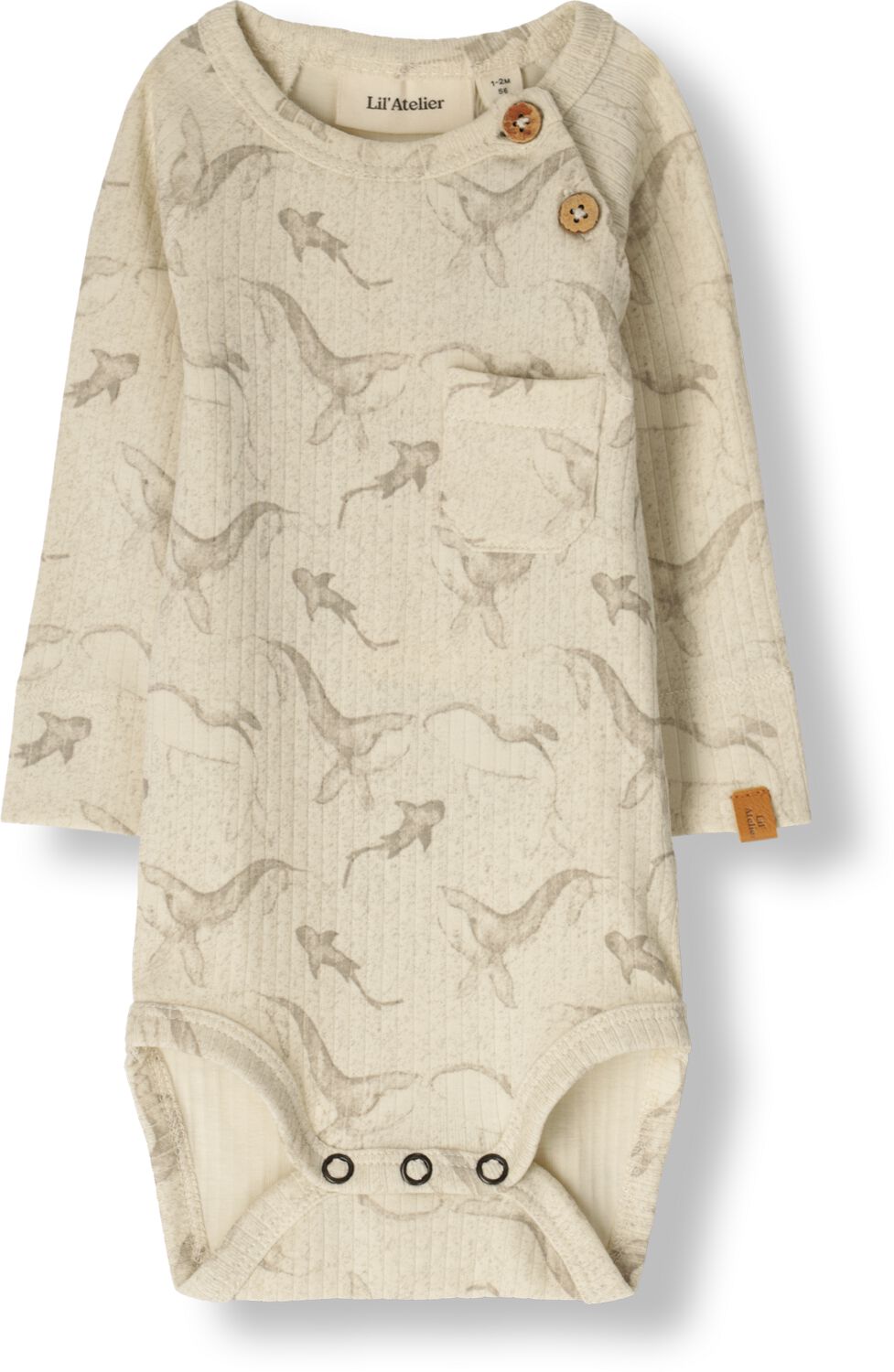 LIL' ATELIER Baby Rompers Nbmgio Bop Ls Body Lil Beige