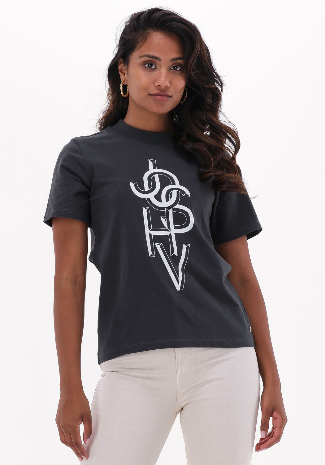 Donkergrijs shirt on sale dames