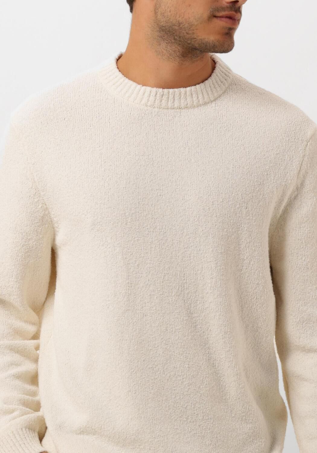SELECTED HOMME Heren Truien & Vesten Slhloop Ls Knit Crew Neck Beige