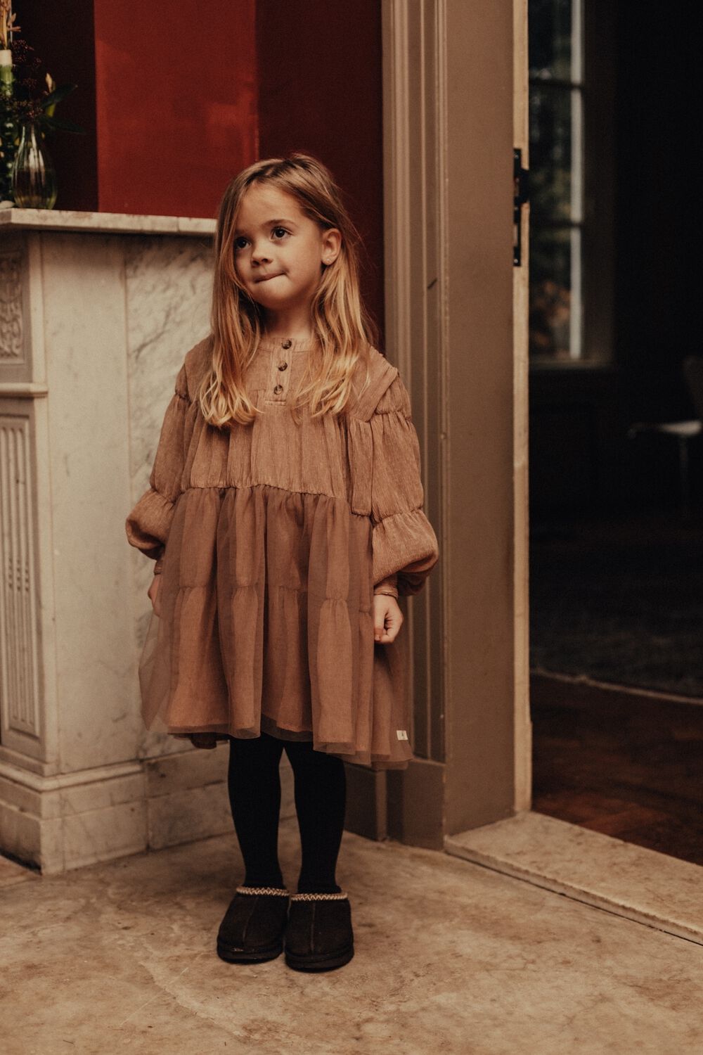 Beige BAJE STUDIO Mini jurk JURA - large