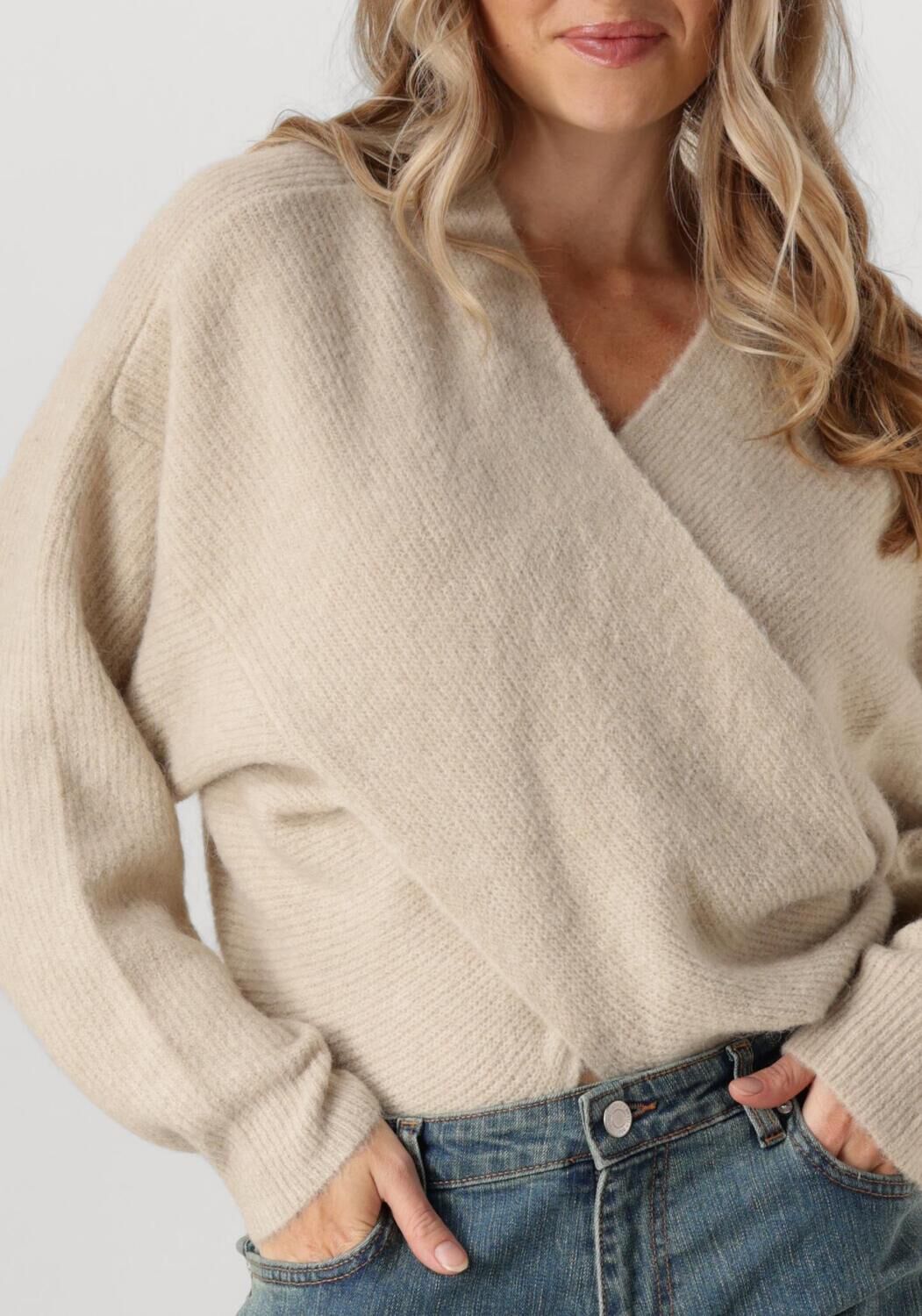 MSCH COPENHAGEN Dames Truien & Vesten Mschzinelle Hope Wrap Pullover Beige