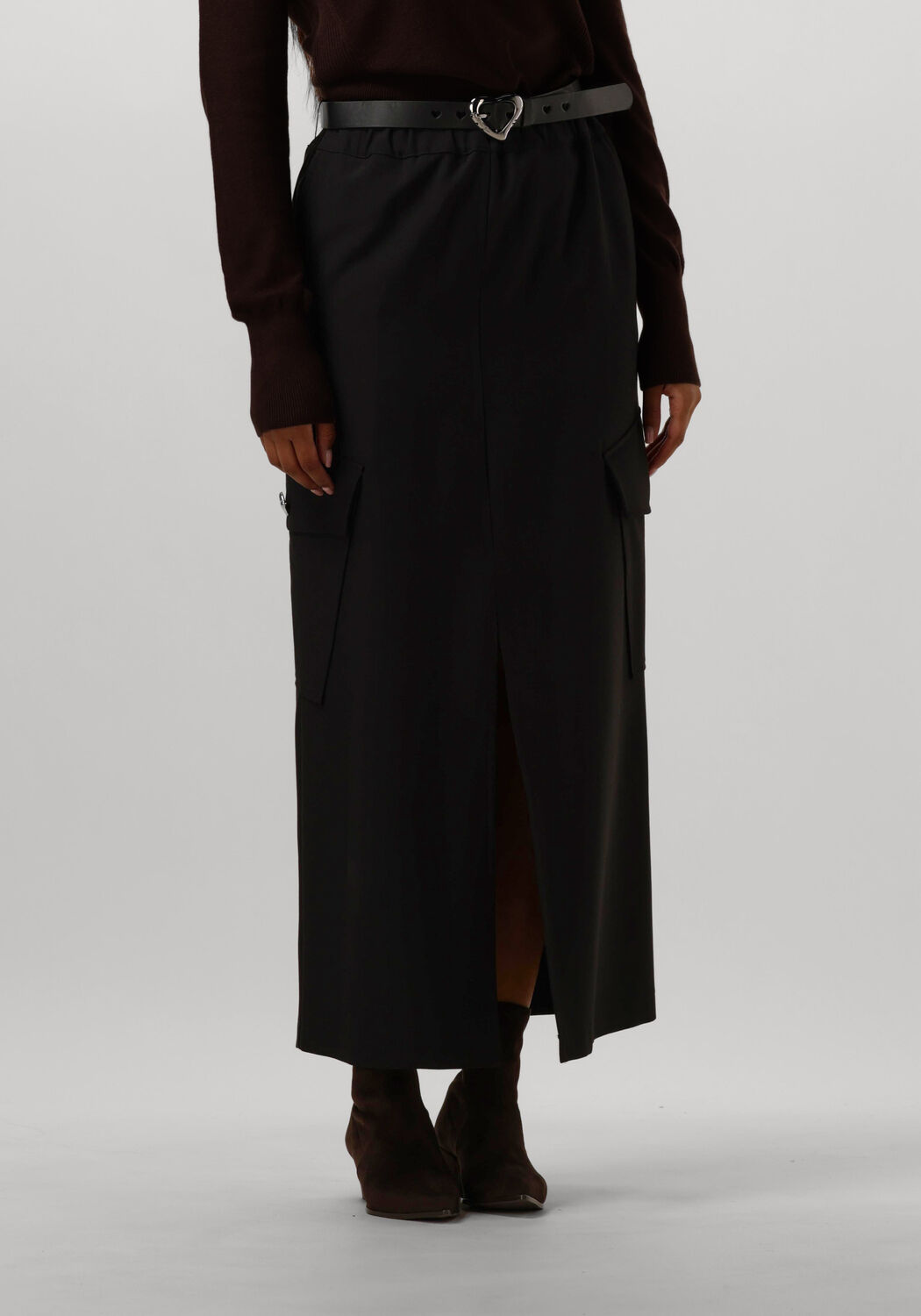 Caroline Biss Elegante Midi Rok Black Dames