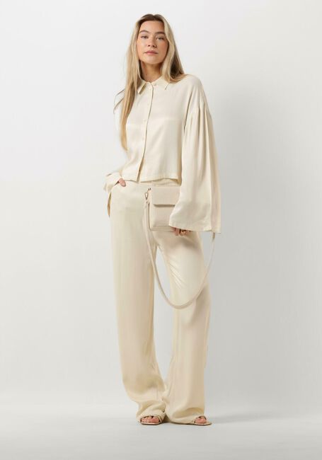 Ecru ALIX THE LABEL Wijde broek LADIES WOVEN SATIN PANTS Ecru ALIX THE LABEL Wijde broek LADIES WOVEN SATIN PANTS - large