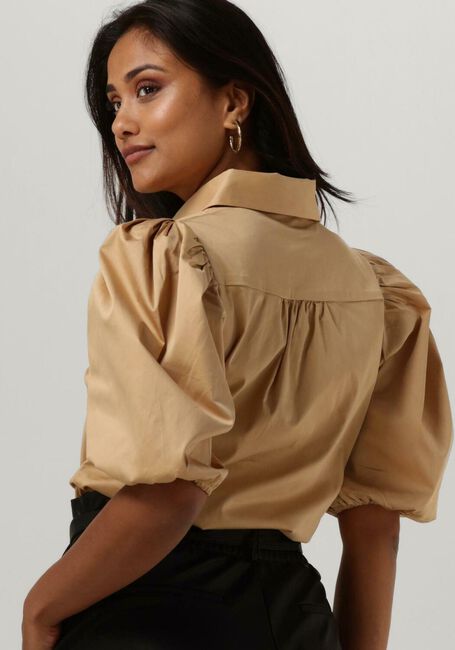 Camel NOTES DU NORD Blouses KIRA SHORT SLEEVE SHIRT - large