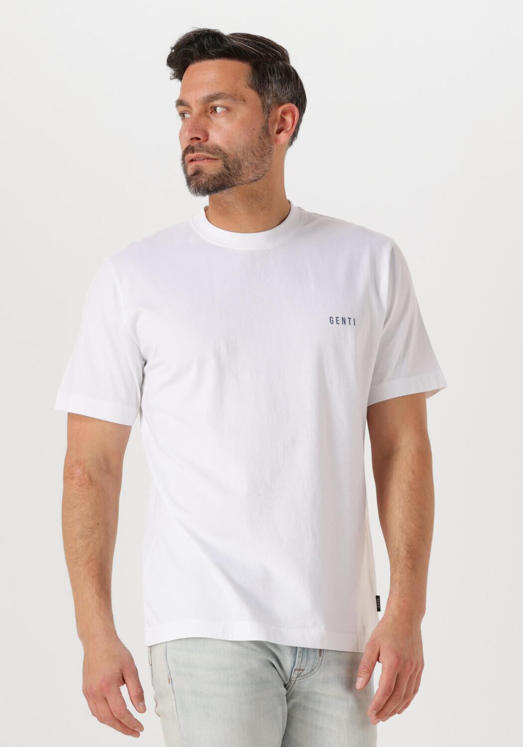 GENTI Heren Polo's & T-shirts T-shirt Ss J2042-1223 Wit