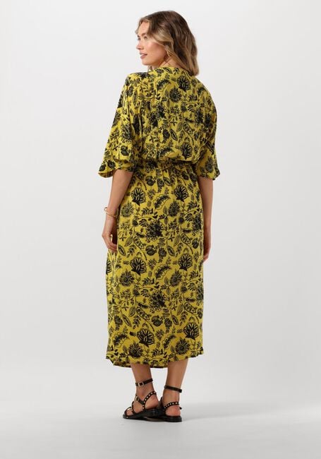 Beige SISSEL EDELBO Midi jurk BRENDA SILK WRAP DRESS - large