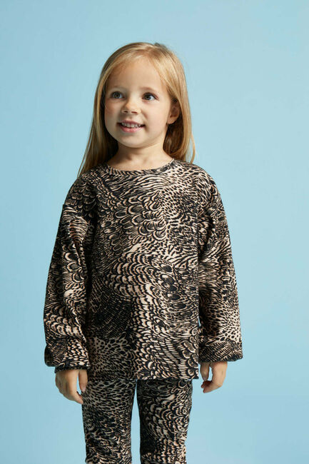 Bruine ALIX MINI  KNITTED FEATHER ANIMAL TOP - large