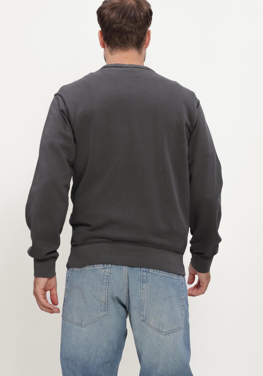 Donkergrijze G-STAR RAW Sweater UNIT WASHED R SW L\S - large