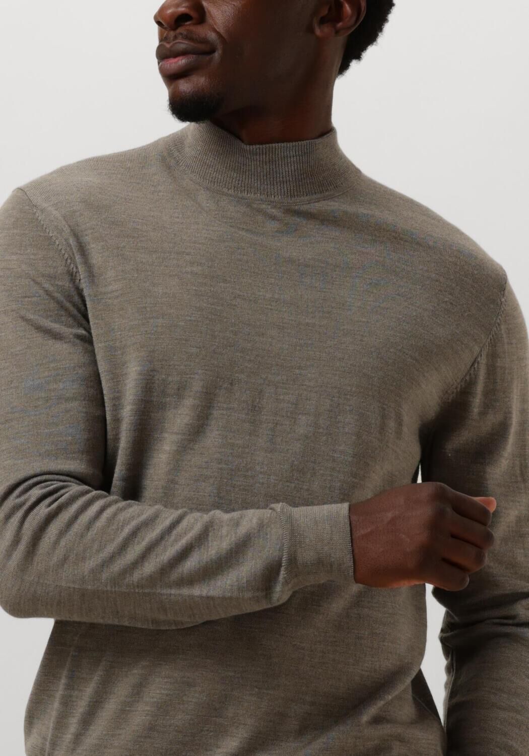 PROFUOMO Heren Truien & Vesten Pullover Mock Groen
