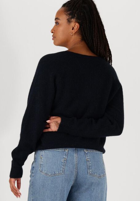 Donkerblauwe SELECTED FEMME Trui SLFLULU NEW LS KNIT V-NECK B NOOS - large