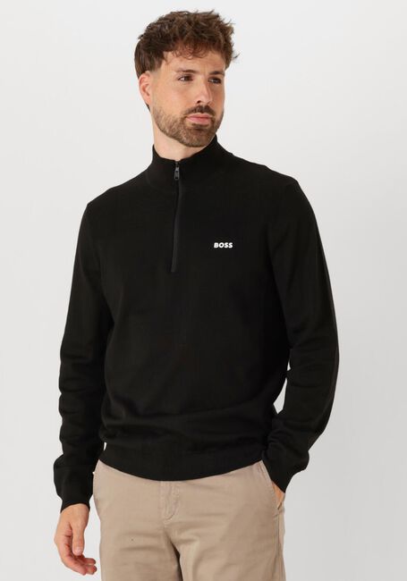 Zwarte BOSS GREEN Trui KN_MOMENTUM-X QZ - large