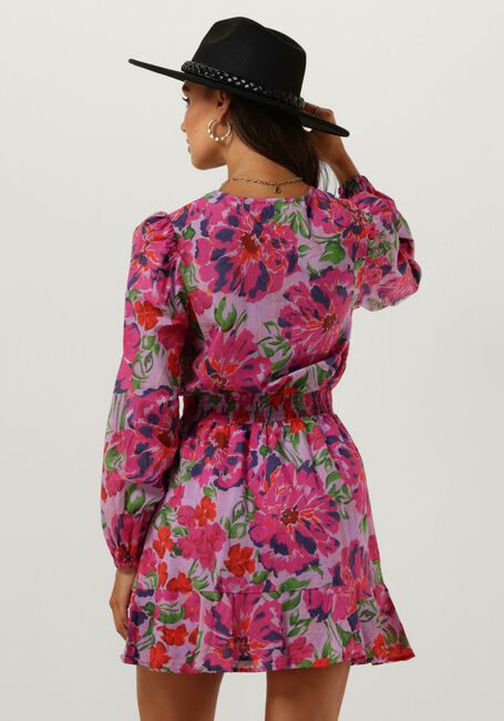 Multi ALIX THE LABEL Mini jurk LADIES WOVEN PAINTED FLOWER BRODERIE DRESS - large